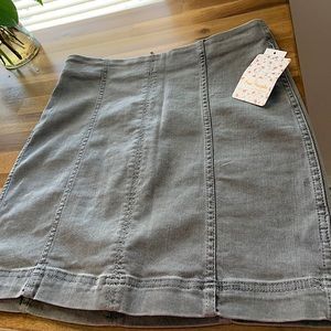 Free People Modern Femme Skirt Grey